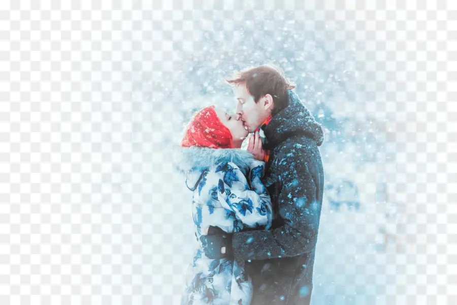 Casal Na Neve，Amor PNG