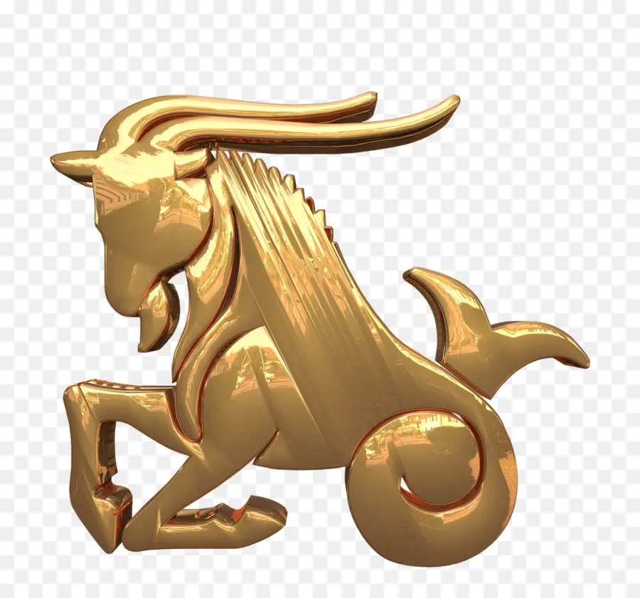 Símbolo De Capricórnio，Dourado PNG