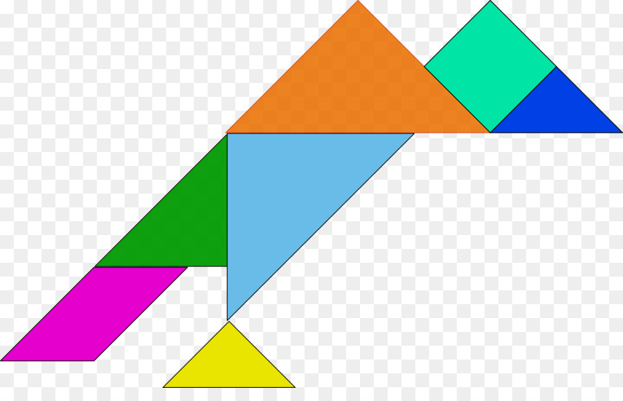 Tangram Colorido，Formas PNG