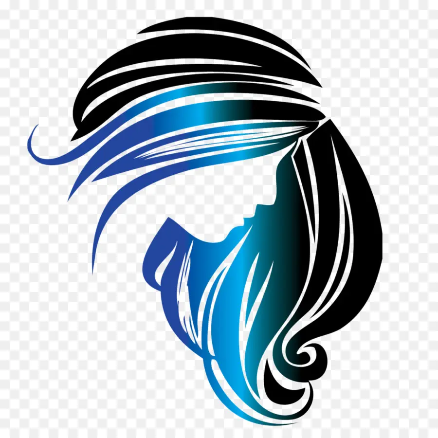 Cabelo De Mulher Estilizado，Silhueta PNG