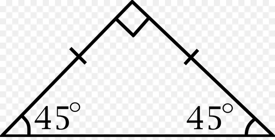 Triângulo Isósceles，45 Graus PNG