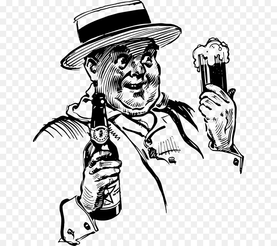 Homem Com Cerveja，Garrafa PNG