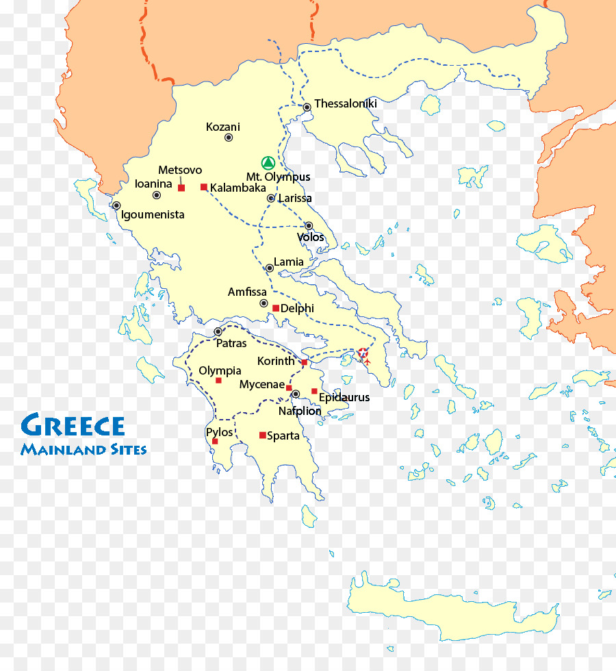 Grécia，Mapa PNG