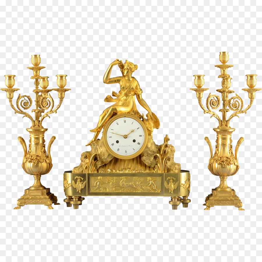 Relógio Dourado，Candelabros PNG