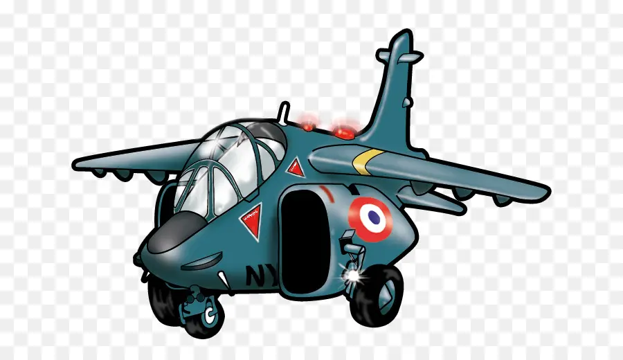 Avião De Desenho Animado，Azul PNG