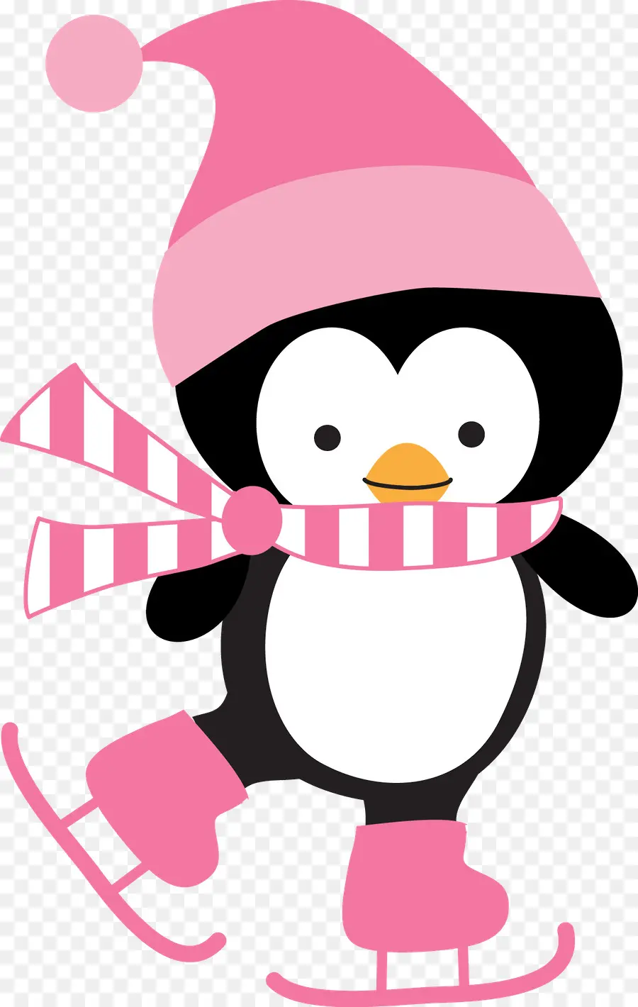 Pinguim，Patins De Gelo PNG