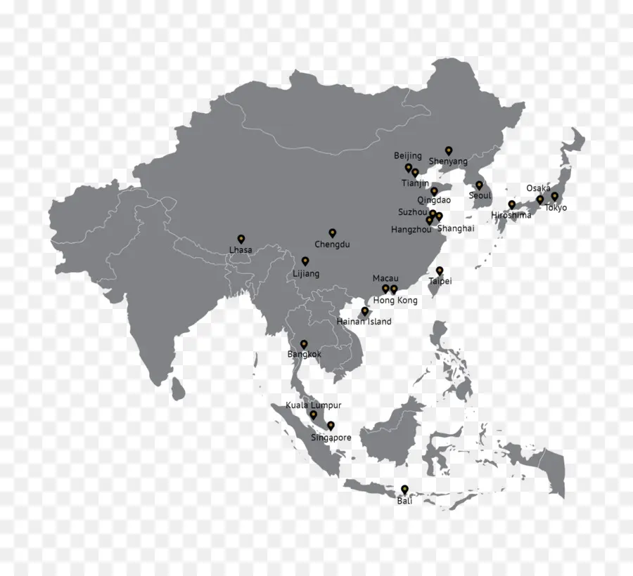 ásia，Mapa PNG