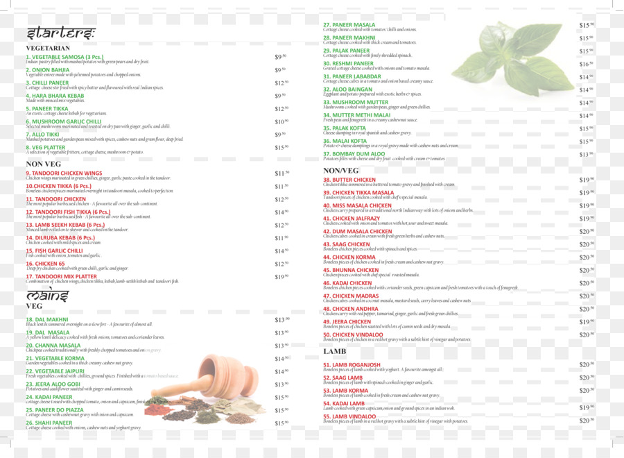 Menu，Comida PNG