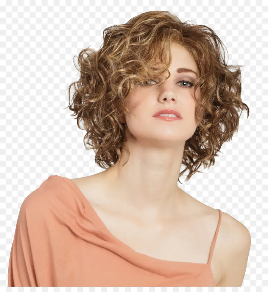 Mulher De Cabelos Cacheados，Penteado PNG