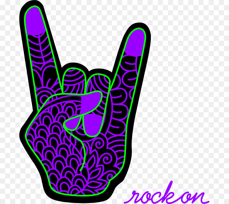 Sinal De Rock Na Mão，Mão PNG