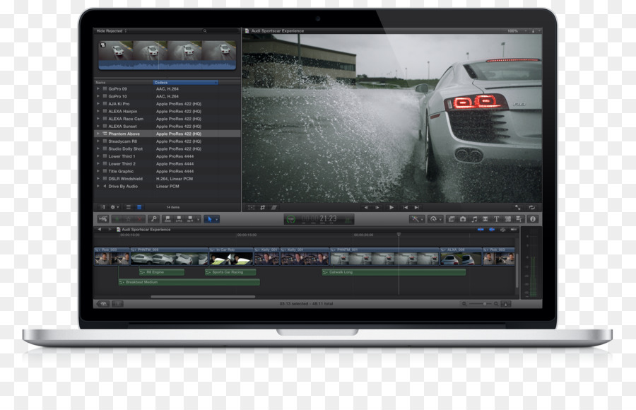 Macbook Pro，Final Cut Pro X PNG