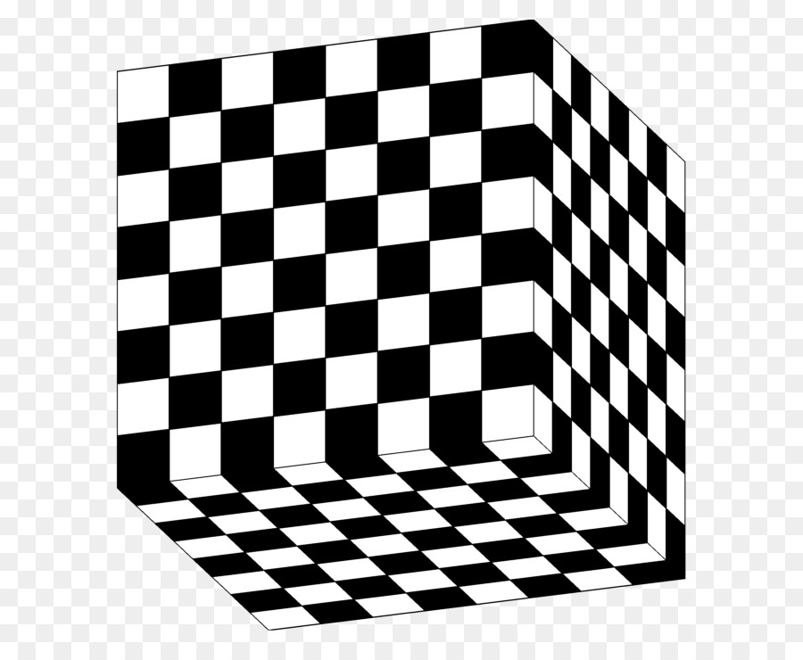 Cubo Xadrez，Preto E Branco PNG