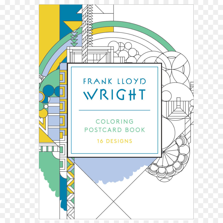 Frank Lloyd Wright Colorir Postais，Desenhos Decorativos Postal Livro PNG