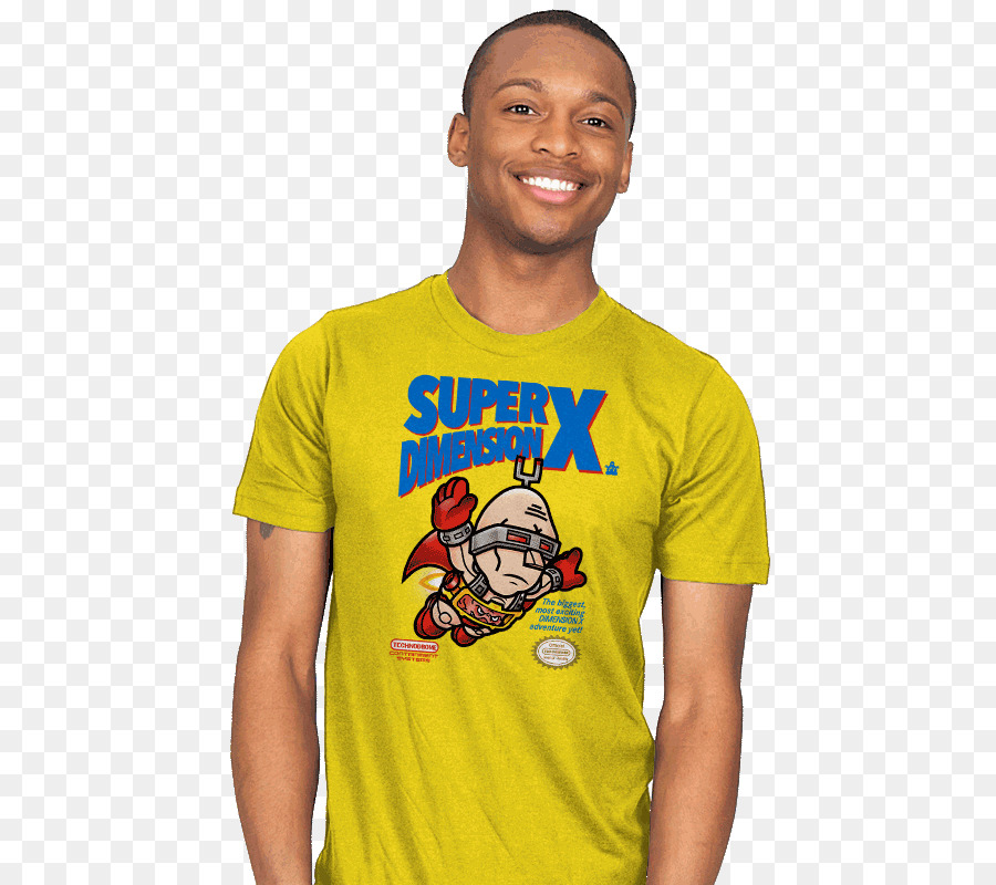 Camiseta Super Dimensão X，Amarelo PNG