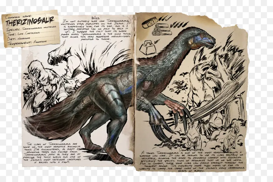 Arca De Sobrevivência Evoluiu，Therizinosaurus PNG
