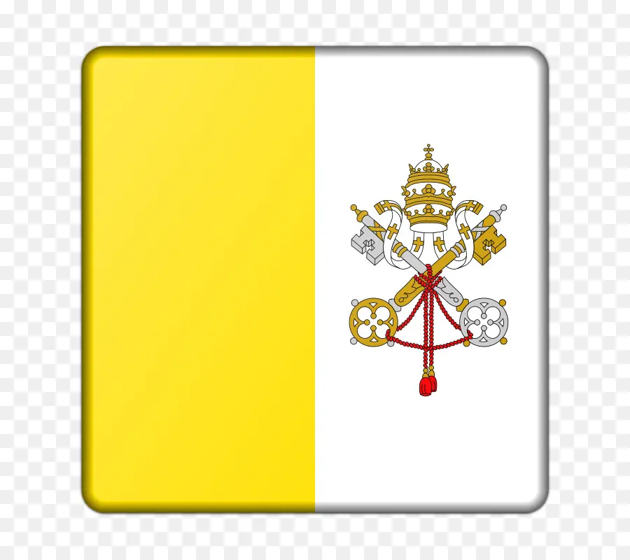 Bandeira Da Cidade Do Vaticano，Amarelo E Branco PNG