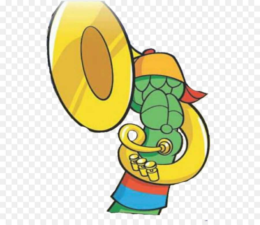 Personagem De Desenho Animado Com Tuba，Desenho Animado PNG