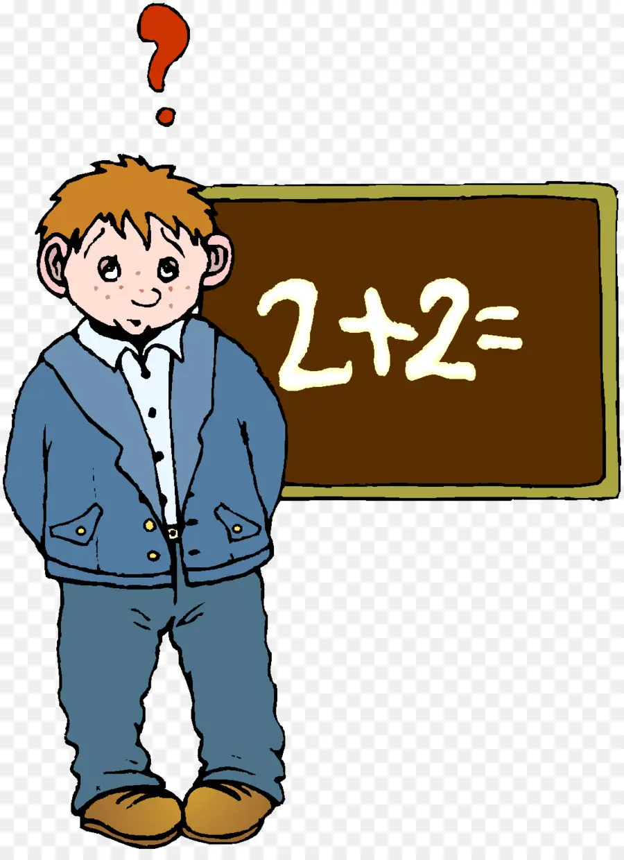 Menino Com Problema De Matemática，Lousa PNG