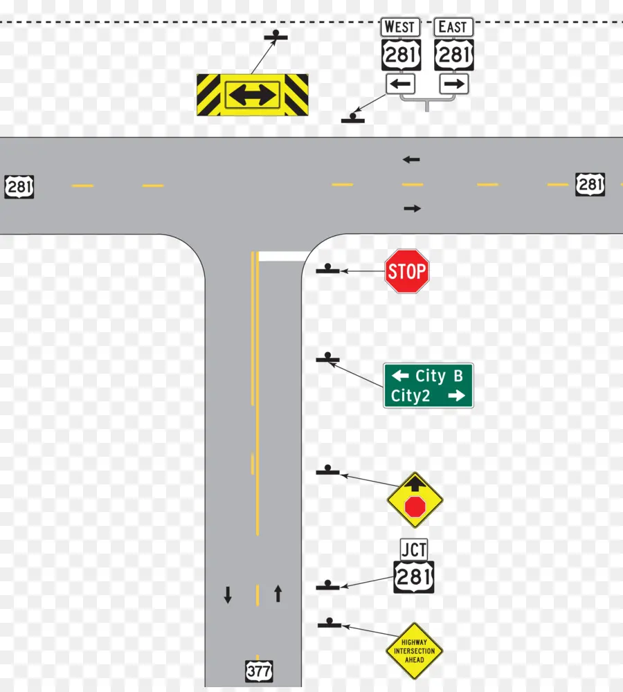 Interseção Rodoviária，Sinais De Trânsito PNG