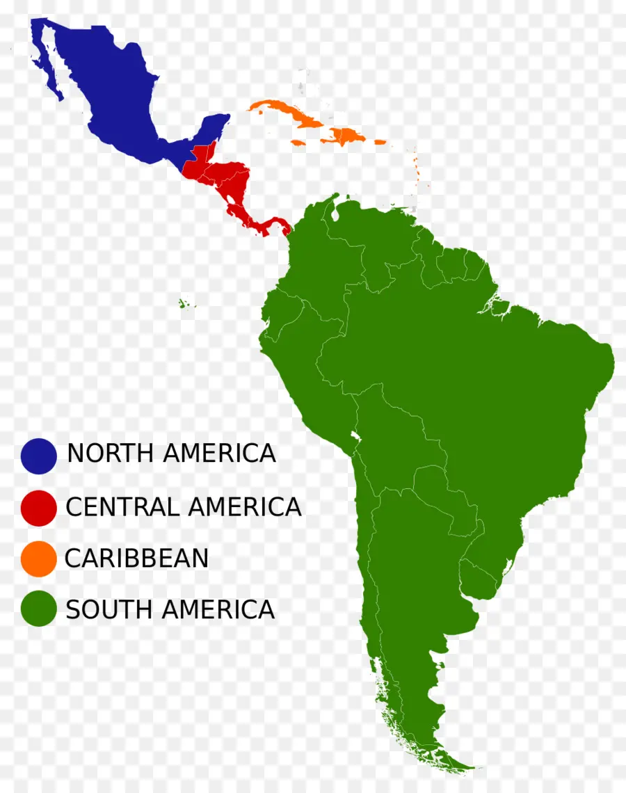 Mapa Da América Latina，Países PNG