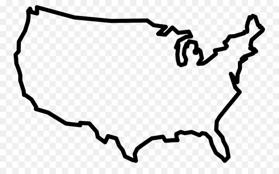 Estados Unidos，Mapa Em Branco PNG