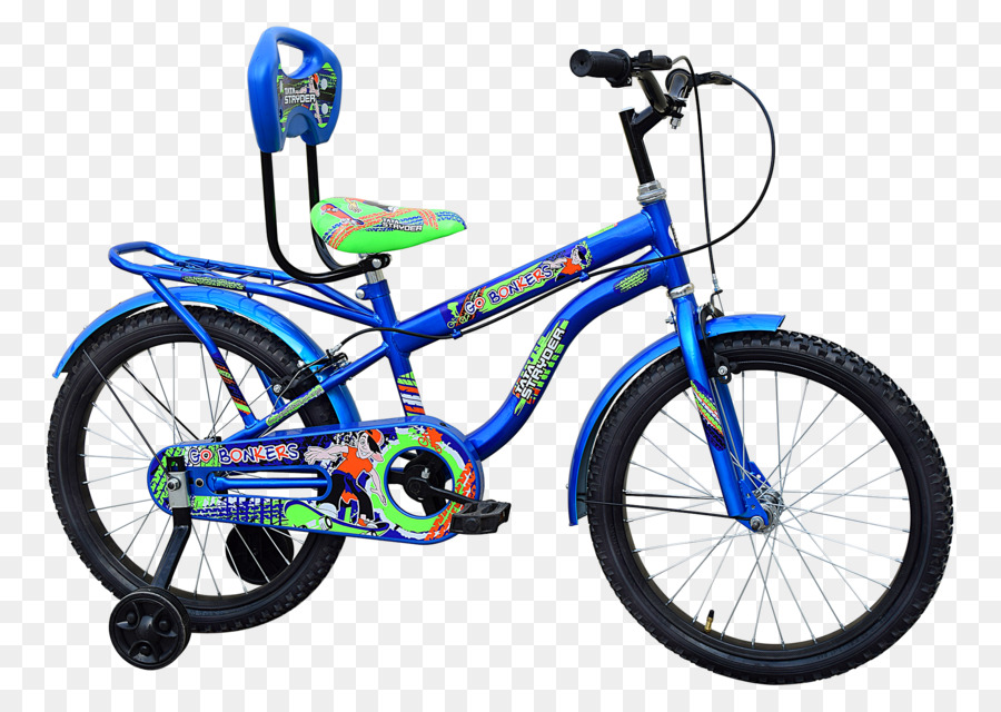 Bicicleta Azul，Rodas De Treinamento PNG