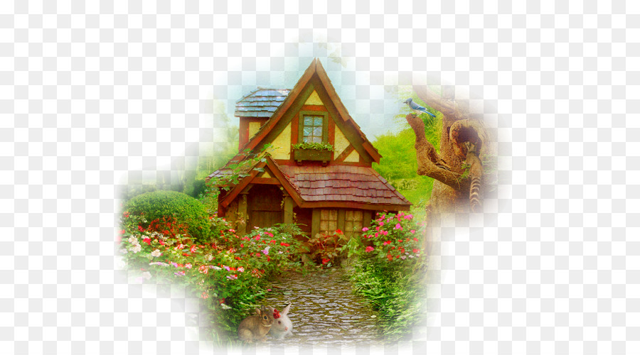 Casa Pequena E Fofa De Doodle，Jardim PNG