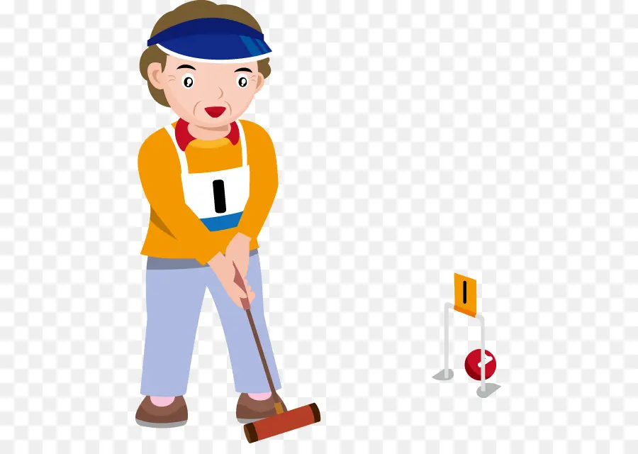 Jogador De Croquet，Malho PNG