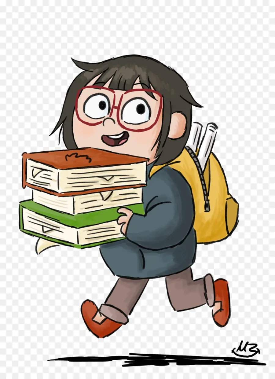 Estudante De Desenho Animado，Livros PNG