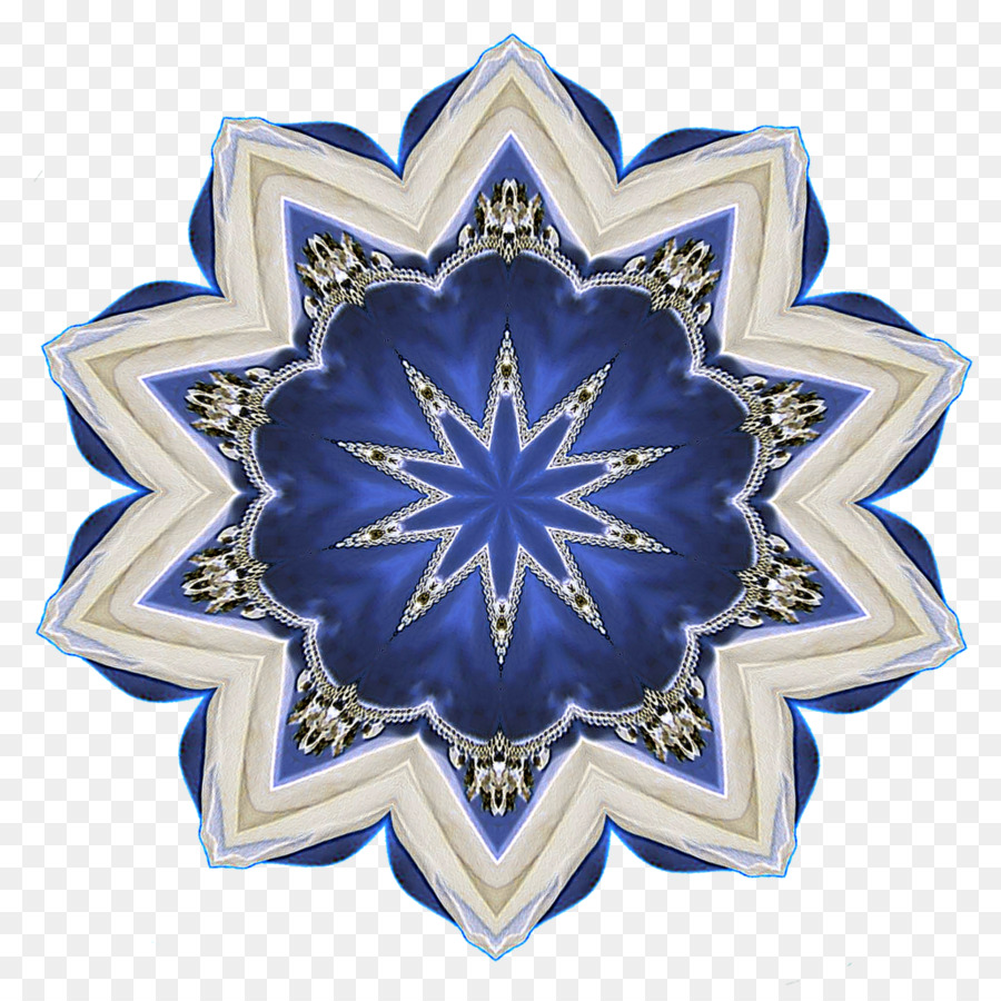 Mandala Azul，Padrão PNG