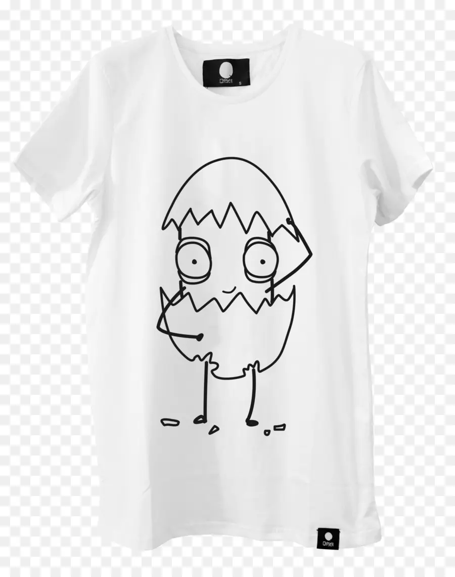 Camiseta Doodle，Branco PNG