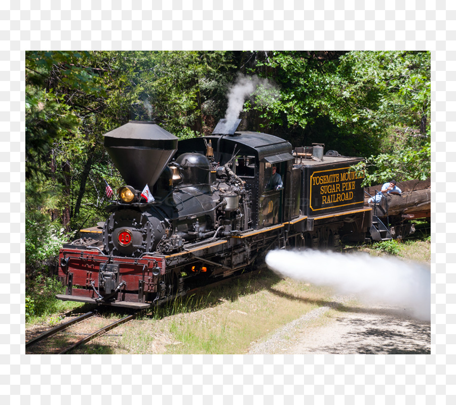 Yosemite Montanha De Açúcar Pinheiro Estrada De Ferro，De Trem PNG