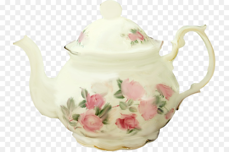 Bule Floral，Cerâmica PNG