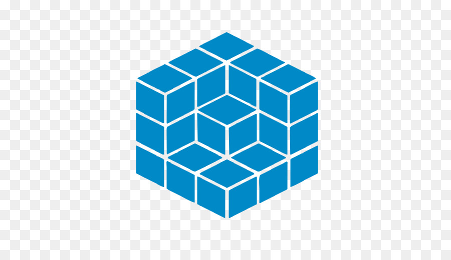 Cubo Azul，3d PNG