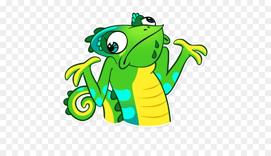 Lagarto Verde，Desenho Animado PNG