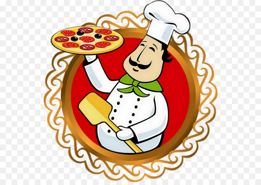 Chef Com Pizza，Comida PNG