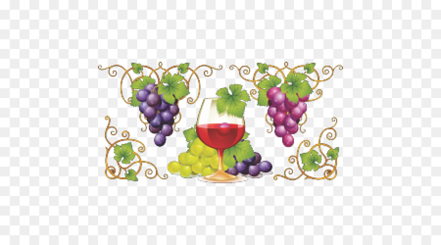 Vinho E Uvas，Vidro PNG