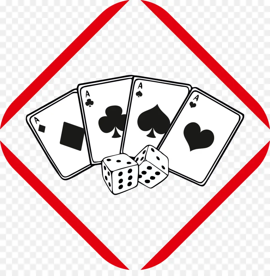 Cartas De Jogar E Dados，Ás PNG