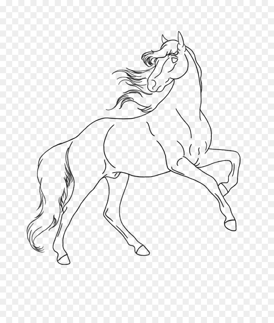 Cavalo，Arte Linear PNG