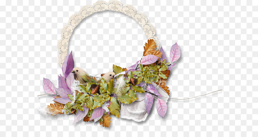 Moldura Floral，Folhas PNG