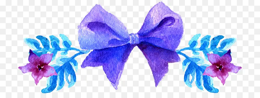 Rosa Azul，Pintura Em Aquarela PNG