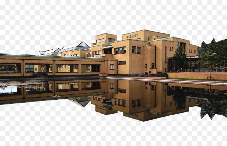 O Gemeentemuseum Den Haag，Avond Noite O Vermelho árvore PNG