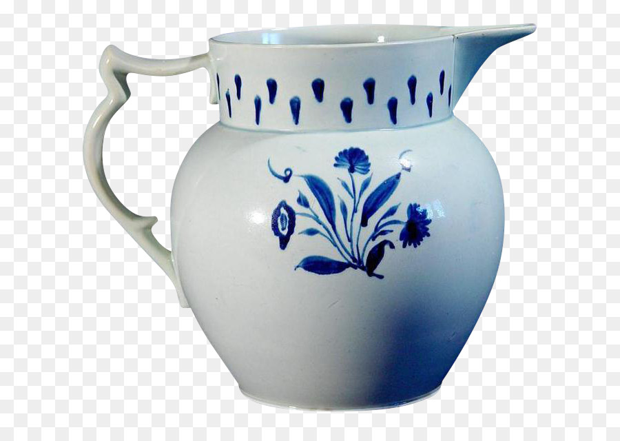 Jarro，Cerâmica Azul E Branca PNG