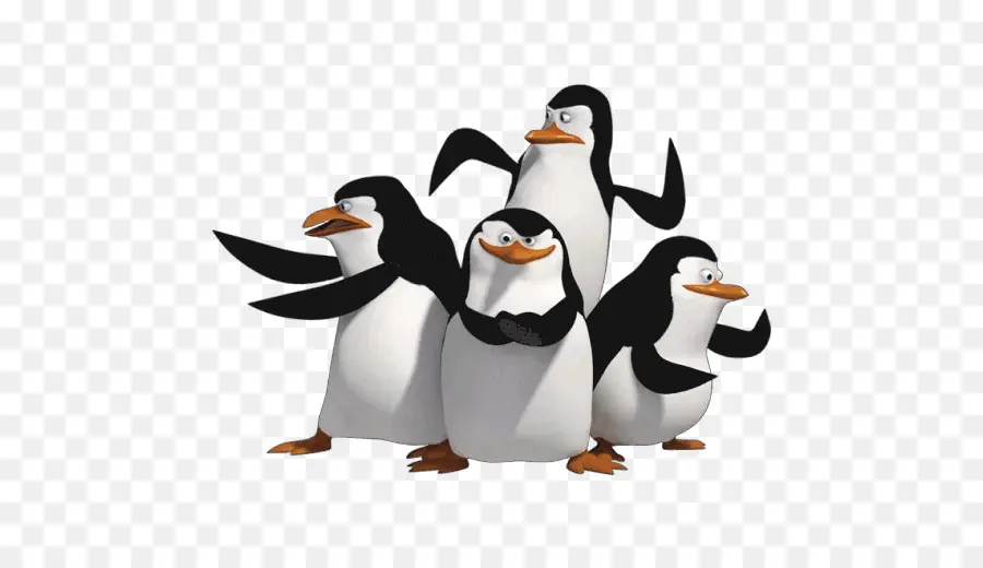 Pinguins，Desenho Animado PNG