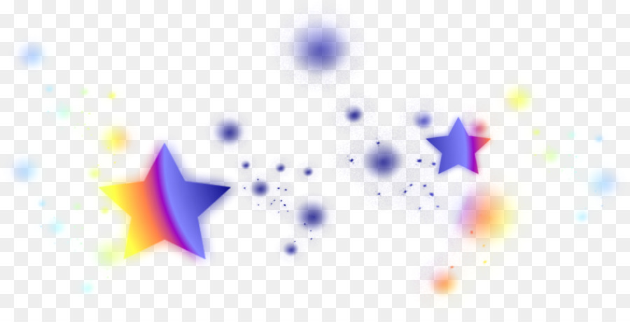 Estrelas Coloridas，Brilho PNG