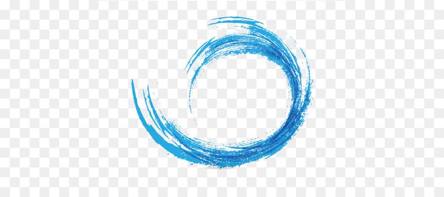 Círculo Azul，Pincelada PNG