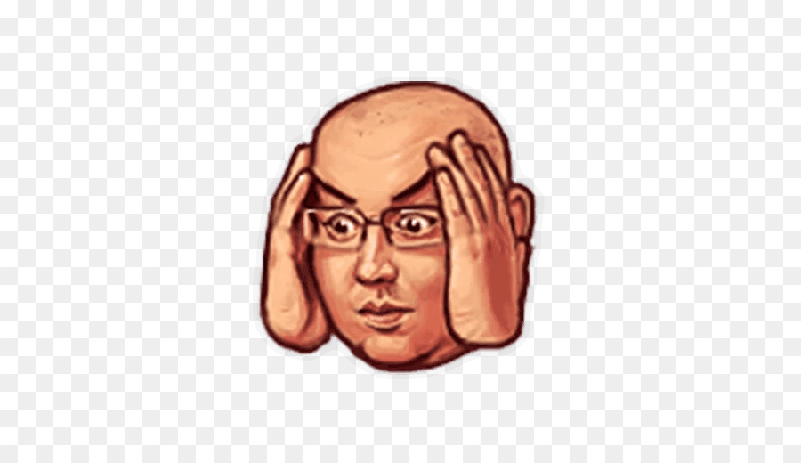 Homem Careca De óculos，Face PNG