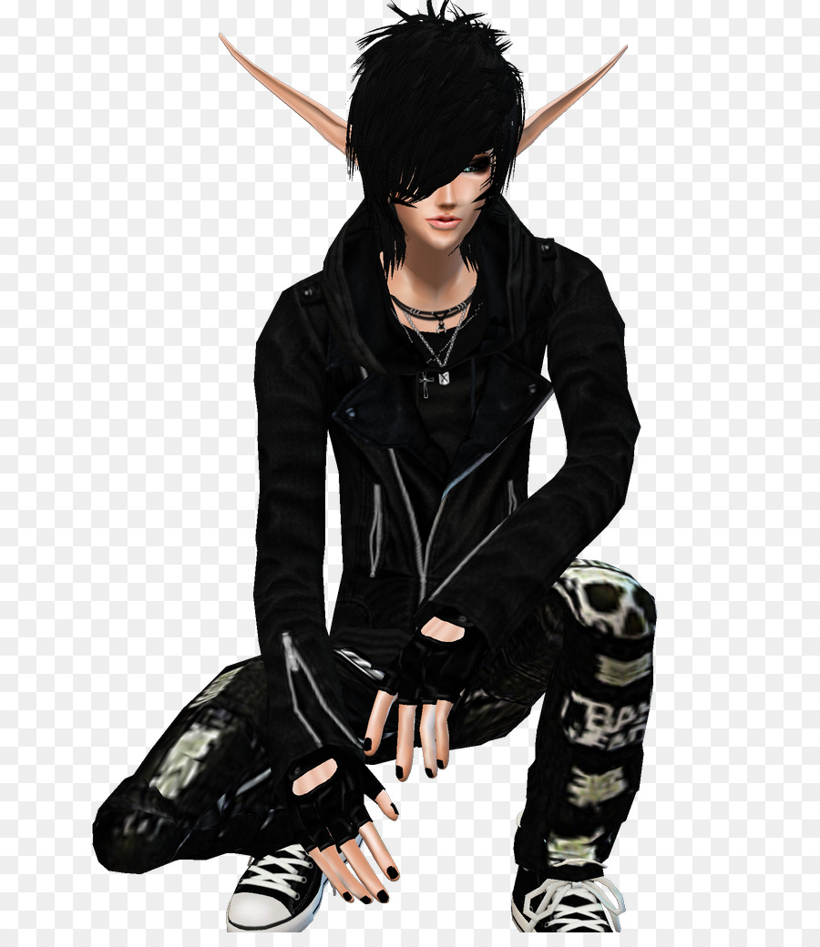 Emo Art Homo sapiens, EMO MENINA, cabelo preto, humano, desenho animado png