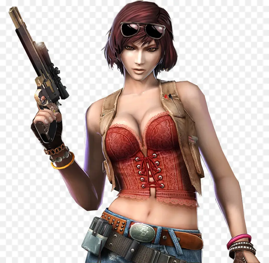 Personagem Feminina Com Arma，Jogo PNG