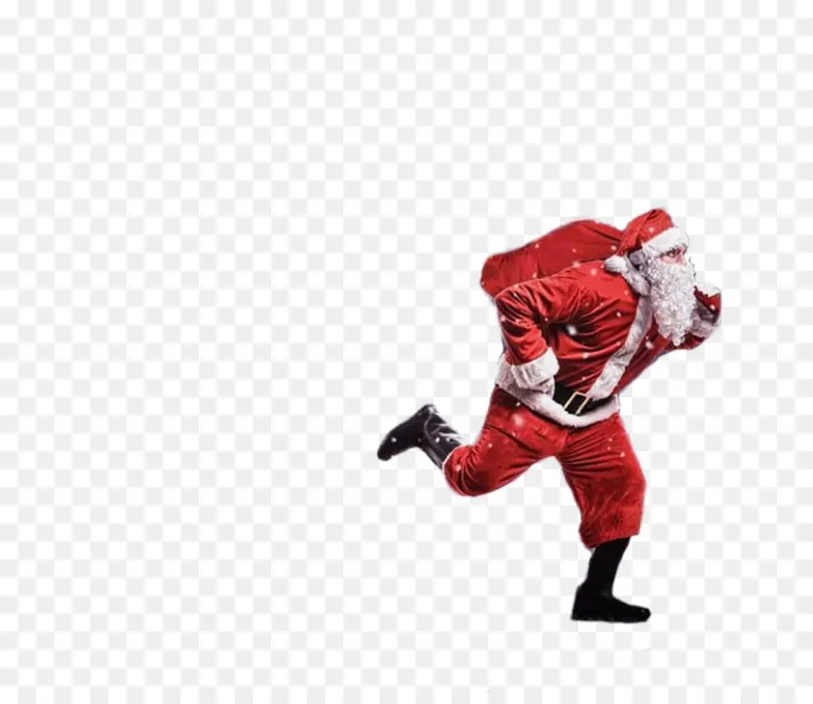 Correndo Papai Noel，Papai Noel PNG